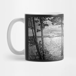 Sunset At The Lake - Embossed-Available As Art Prints-Mugs,Cases,Duvets,T Shirts,Stickers,etc Mug